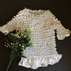 White popcorn shirt